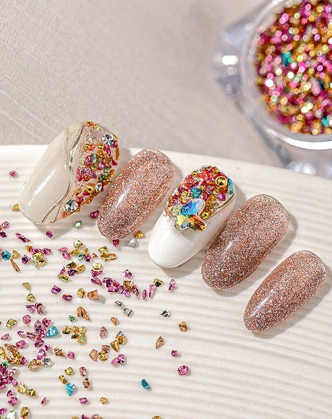 Nail Art Crushed Stones