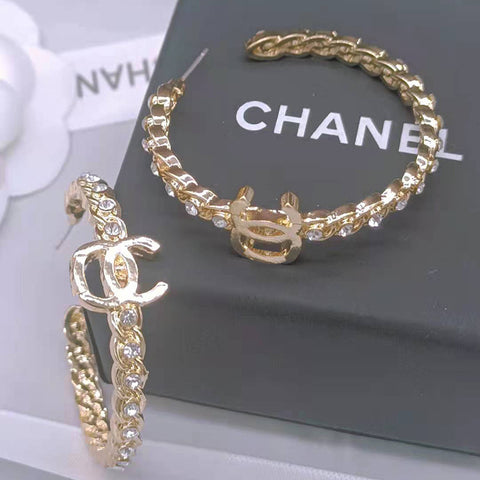 CC Hoop Earrings.