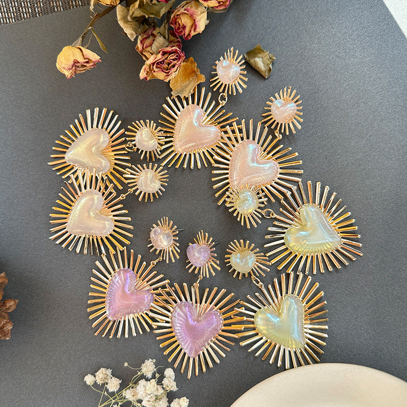 Heart Design Earrings E-751