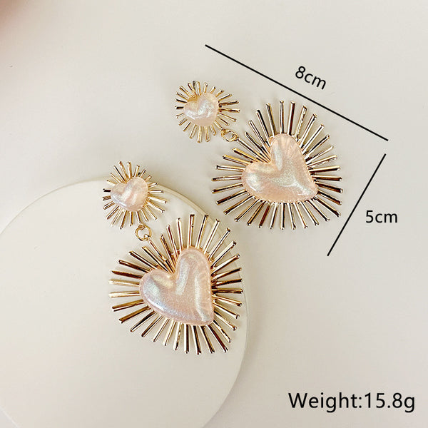 Heart Design Earrings E-751