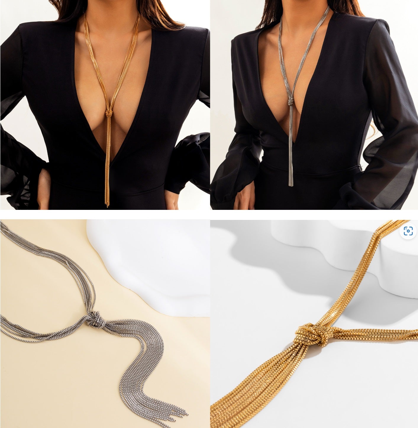 Long Woven Clavicle Necklace JS05602