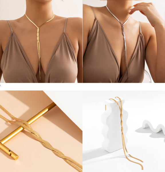 Snake Bone Chain Necklace JS05638