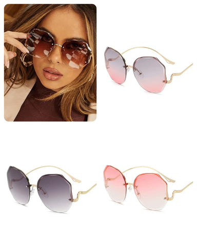 Irregular Frameless Sunglasses