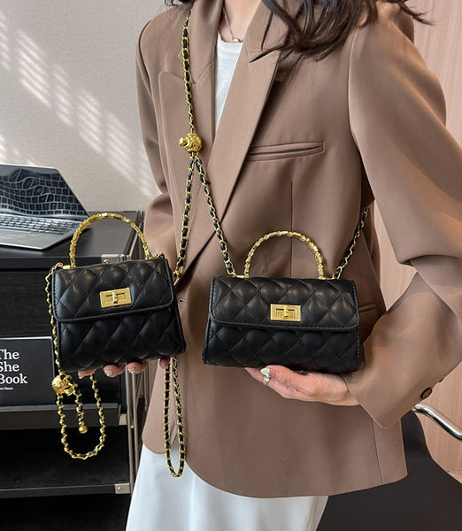 Quilted Logo Handle Sidebag