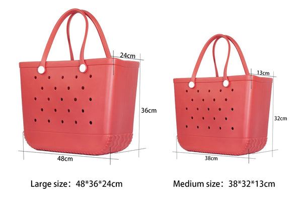 PVC Basket Medium Beach Bag