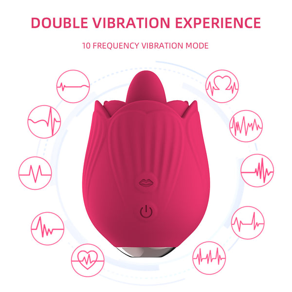 Rose Tongue 10 Frequency Vibrator
