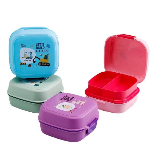 Cartoon Flip Top Square Lunch Box + Cup Set