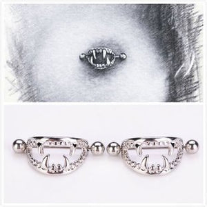 Stainless Steel Tooth Nipple Ring