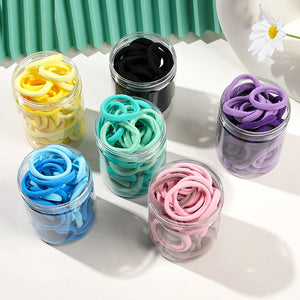 50pcs Gradient Color Seamless Hair Ties