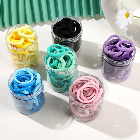 50pcs Gradient Color Seamless Hair Ties