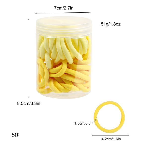 50pcs Gradient Color Seamless Hair Ties