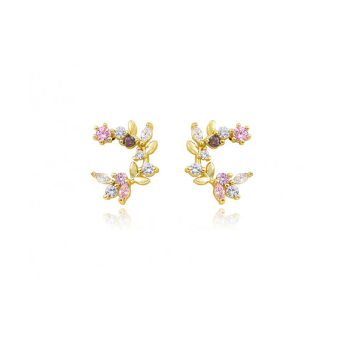 Gold Crystal Earring