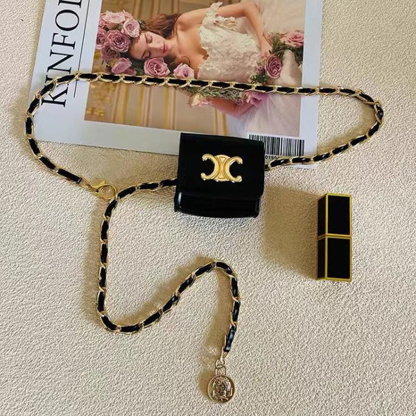 Gold Ball Waist Chain Mini Bag