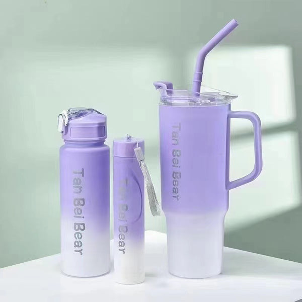 40oz 3 Piece Gradient Straw Cup Set