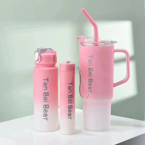 40oz 3 Piece Gradient Straw Cup Set