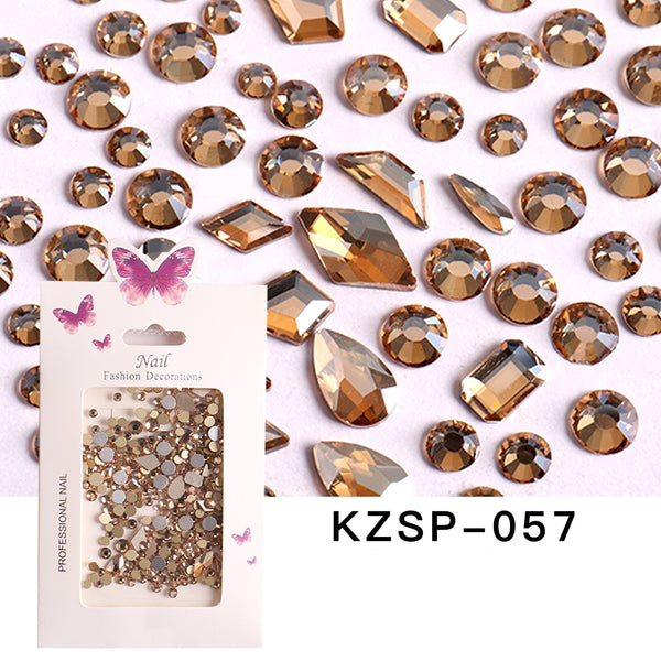 Nail Art Flat Bottom Mixed Glass Diamonds