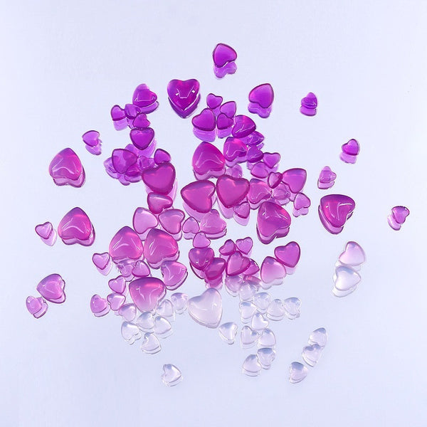 UV Crystal Heart Nail Art Decoration Mixed Size