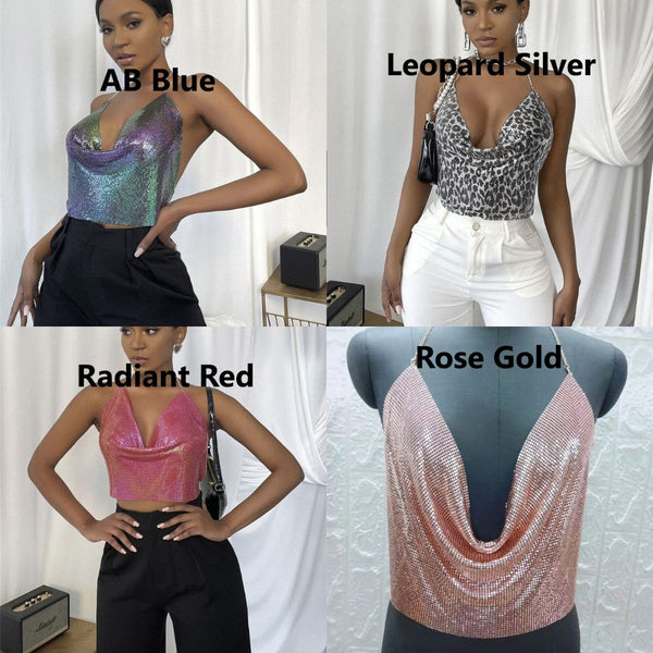 Sling Deep V Chainmail Top