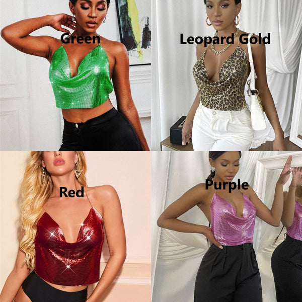 Sling Deep V Chainmail Top