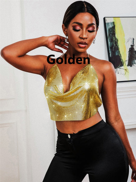 Sling Deep V Chainmail Top