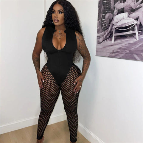 Jumpsuit With Fishnets 436