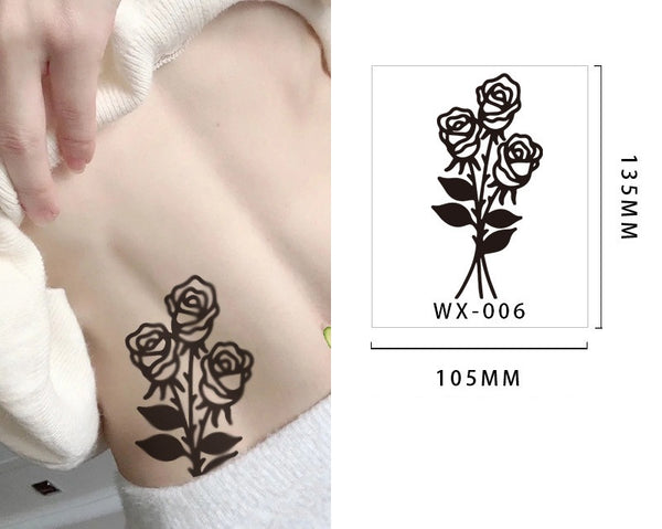 Black Ink Temporary Tattoos