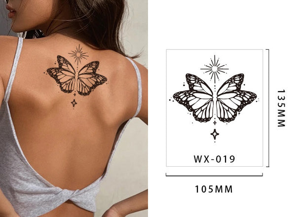 Black Ink Temporary Tattoos