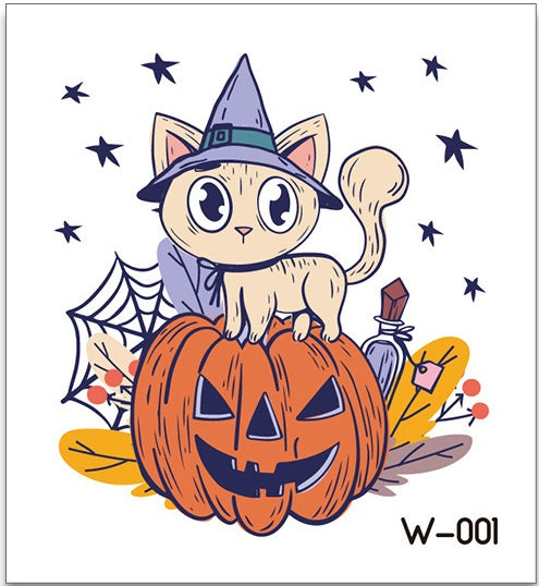 Cartoon Halloween Tattoos W556