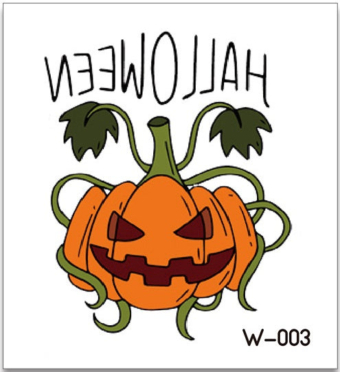 Cartoon Halloween Tattoos W556