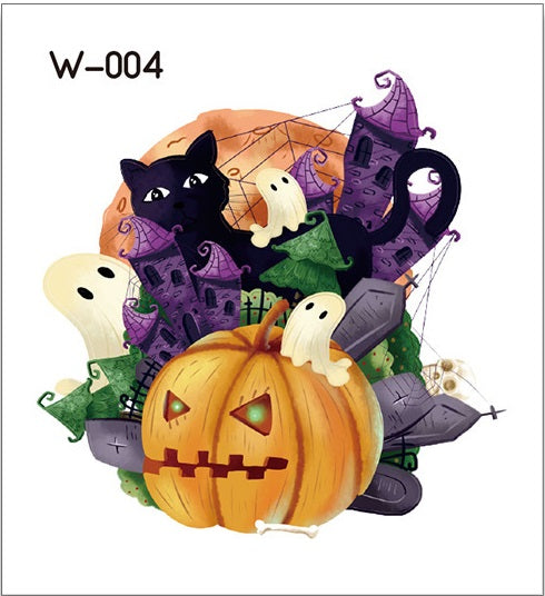 Cartoon Halloween Tattoos W556