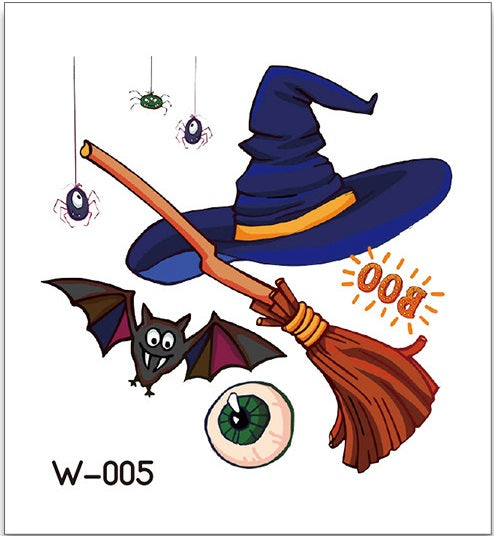 Cartoon Halloween Tattoos W556
