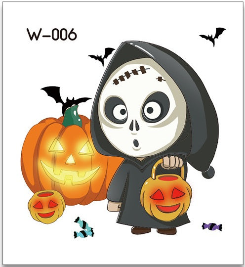 Cartoon Halloween Tattoos W556