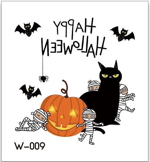 Cartoon Halloween Tattoos W556