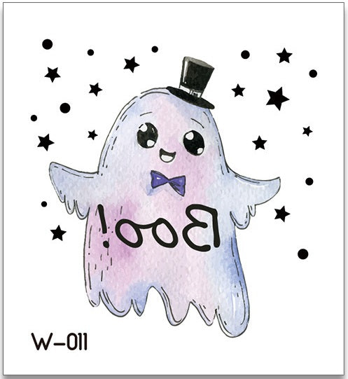 Cartoon Halloween Tattoos W556