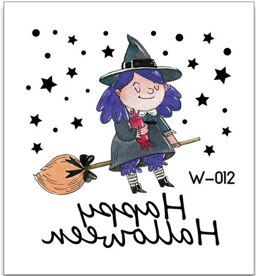 Cartoon Halloween Tattoos W556