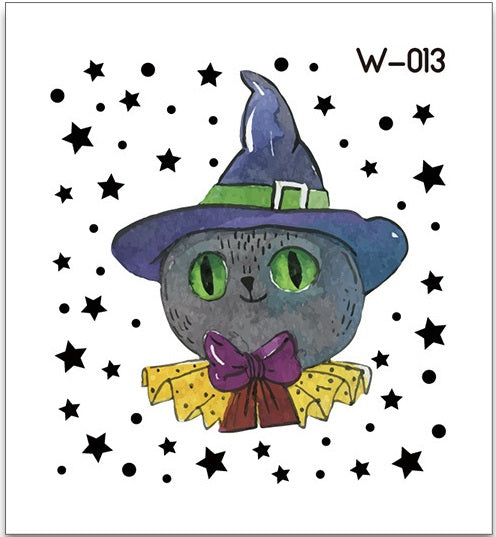 Cartoon Halloween Tattoos W556