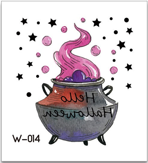 Cartoon Halloween Tattoos W556