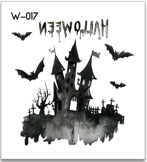 Cartoon Halloween Tattoos W556