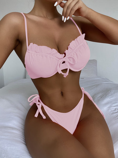 Pull String Two Piece Swimsuit