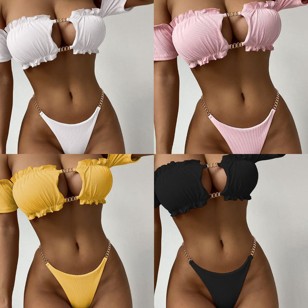 Short Sleeve Two Piece Swimsuit