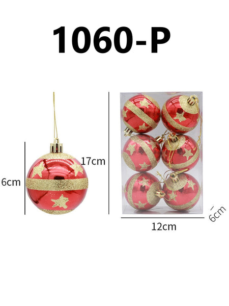 Set of 6 Christmas Balls