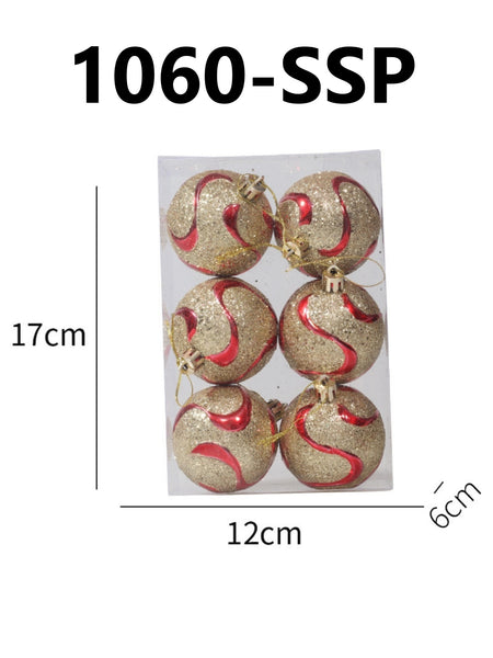 Set of 6 Christmas Balls