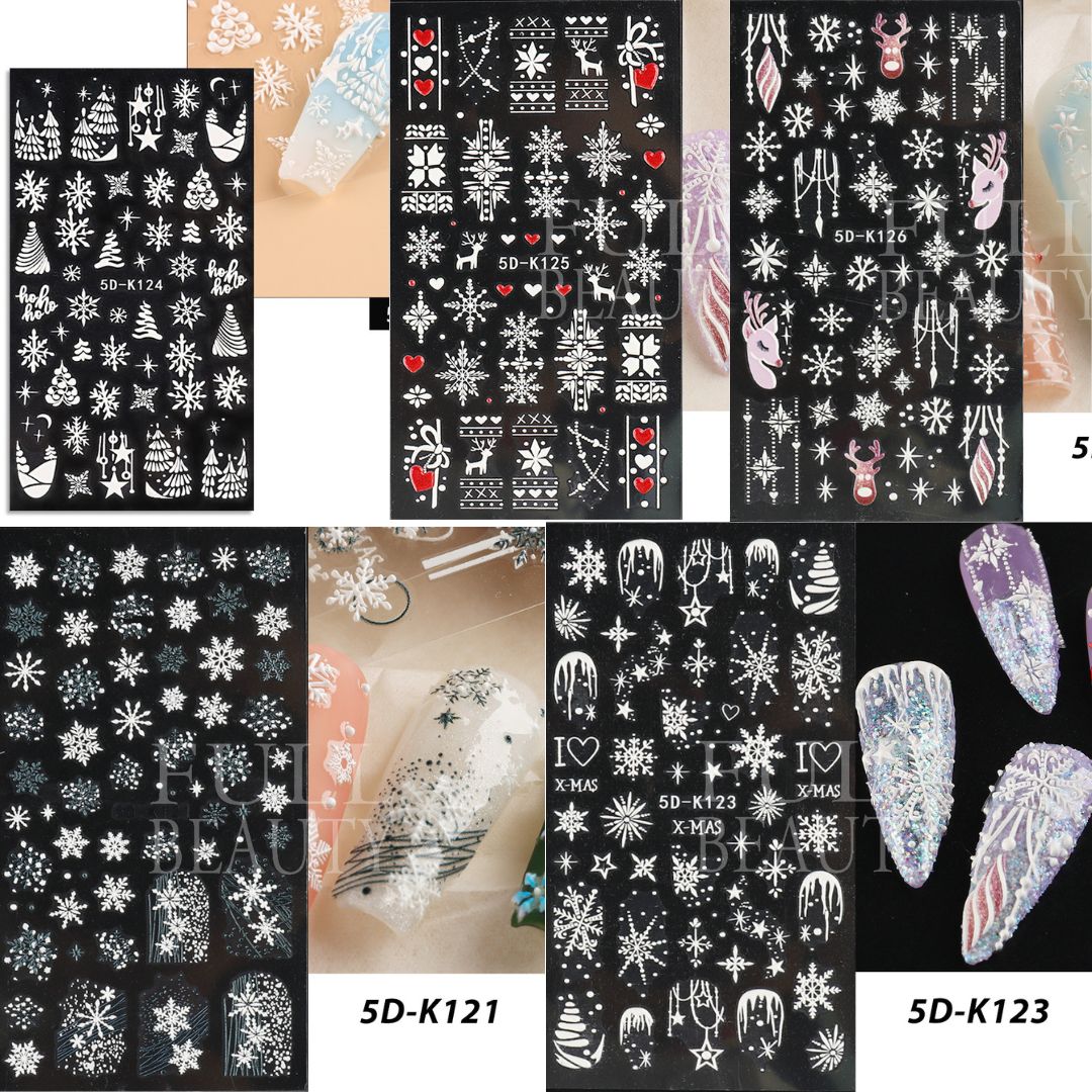 Winter Christmas Nail Art Stickers #1