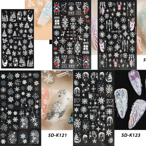 Winter Christmas Nail Art Stickers #1