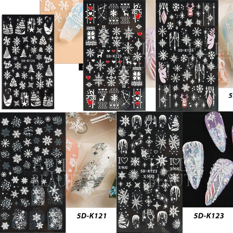Winter Christmas Nail Art Stickers #1