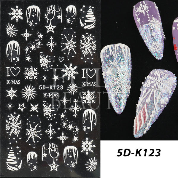 Winter Christmas Nail Art Stickers #1