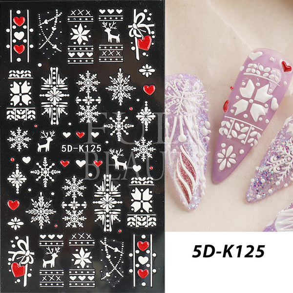 Winter Christmas Nail Art Stickers #1
