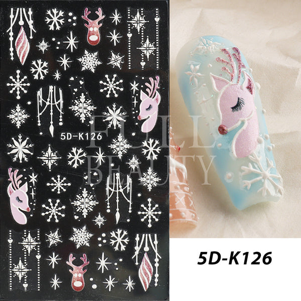 Winter Christmas Nail Art Stickers #1