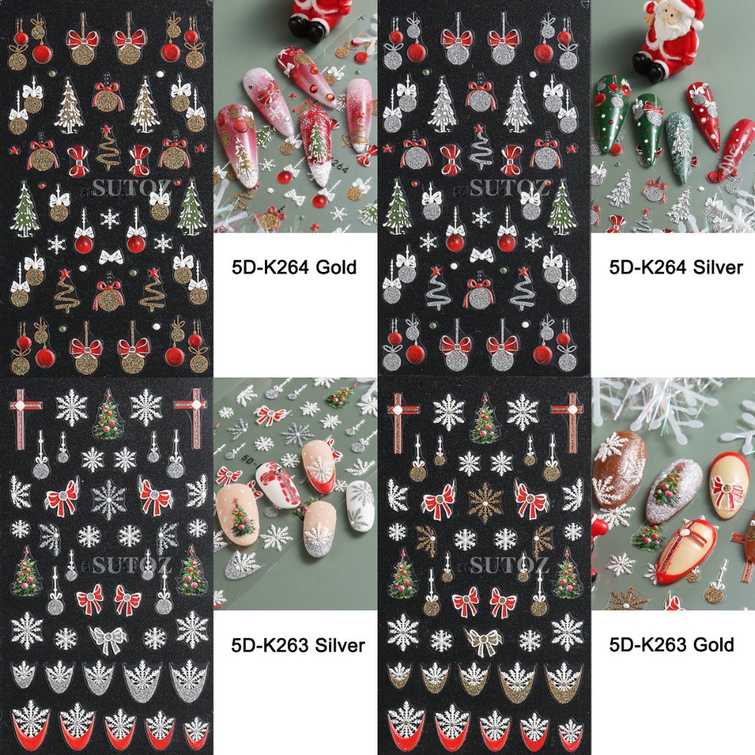 Winter Christmas Nail Art Stickers #2