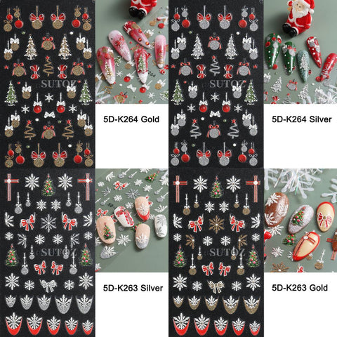 Winter Christmas Nail Art Stickers #2